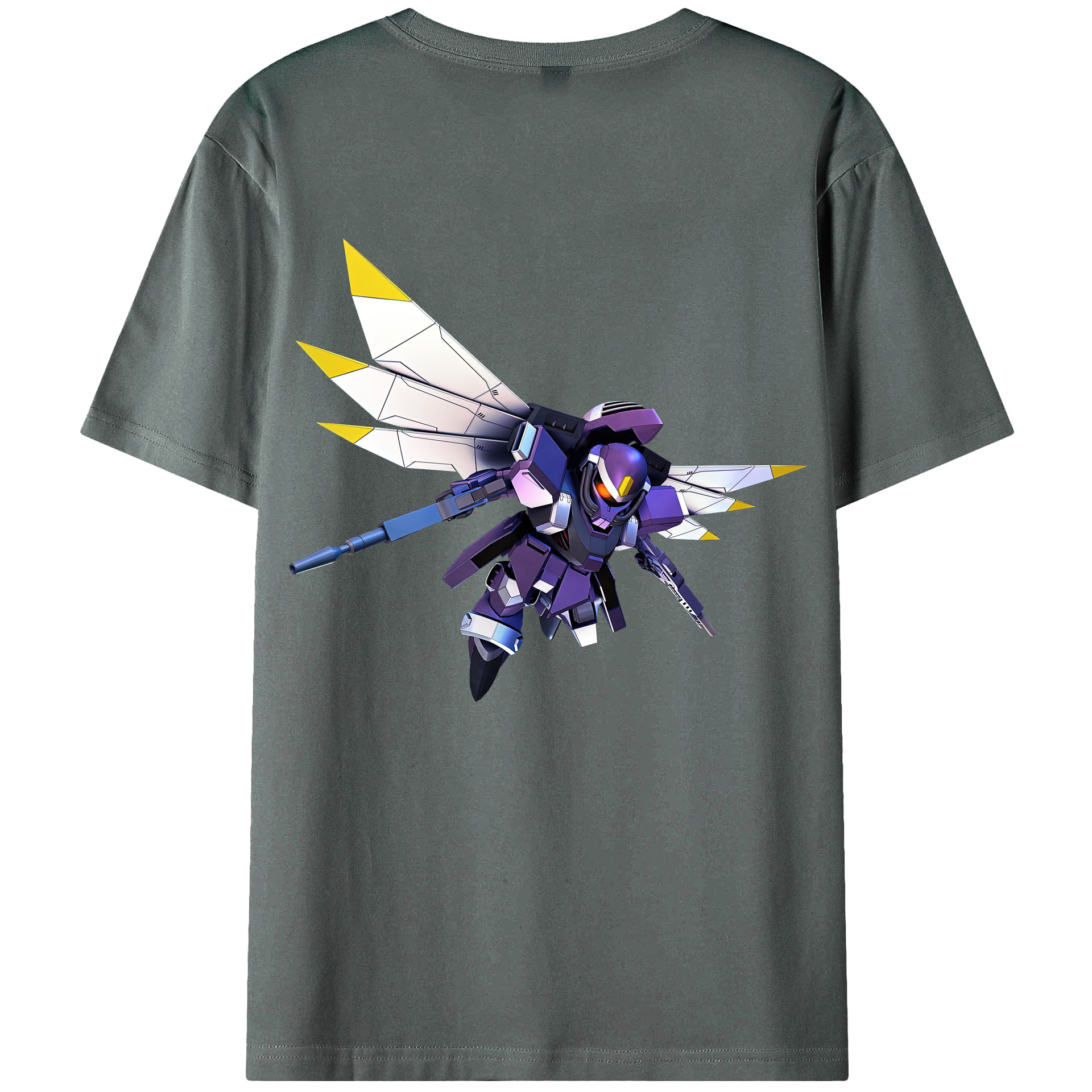 （画像用） 機動戦士ガンダム Mobile Suit Gundam 綿100％ メンズ半袖Tシャツ（バックプリント） 通気性